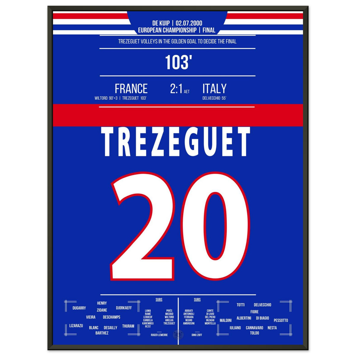 Le but en or de Trezeguet en finale 2000