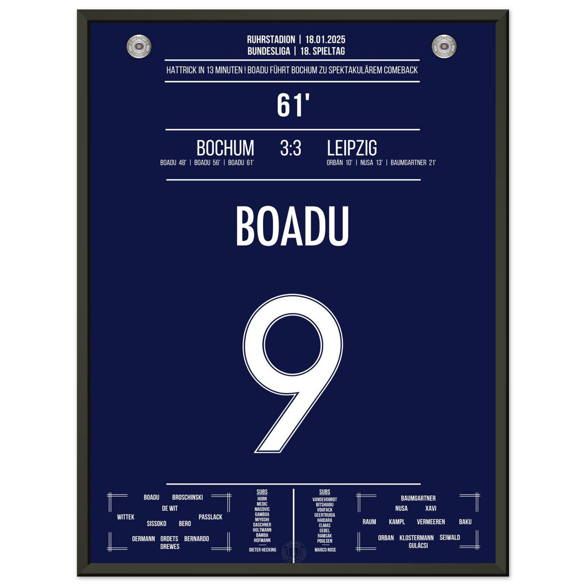 Boadu's 13-Minuten Hattrick zu Bochums spektakulärem Comeback