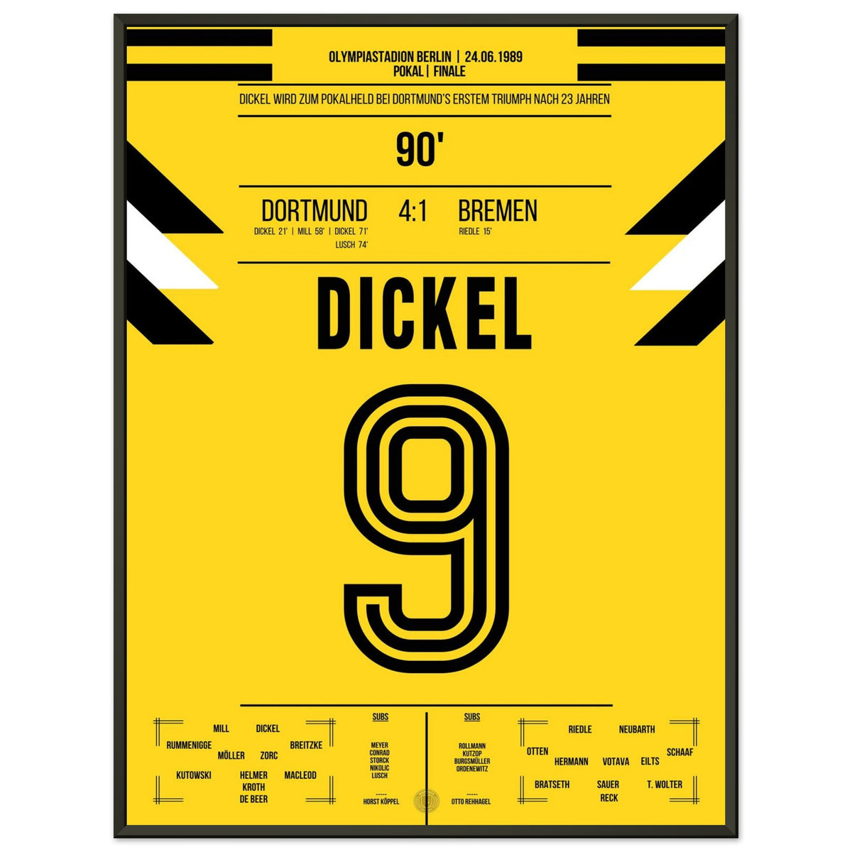 Dickel wird zur Legende bei Dortmunds erstem Titelgewinn nach 23 Jahren