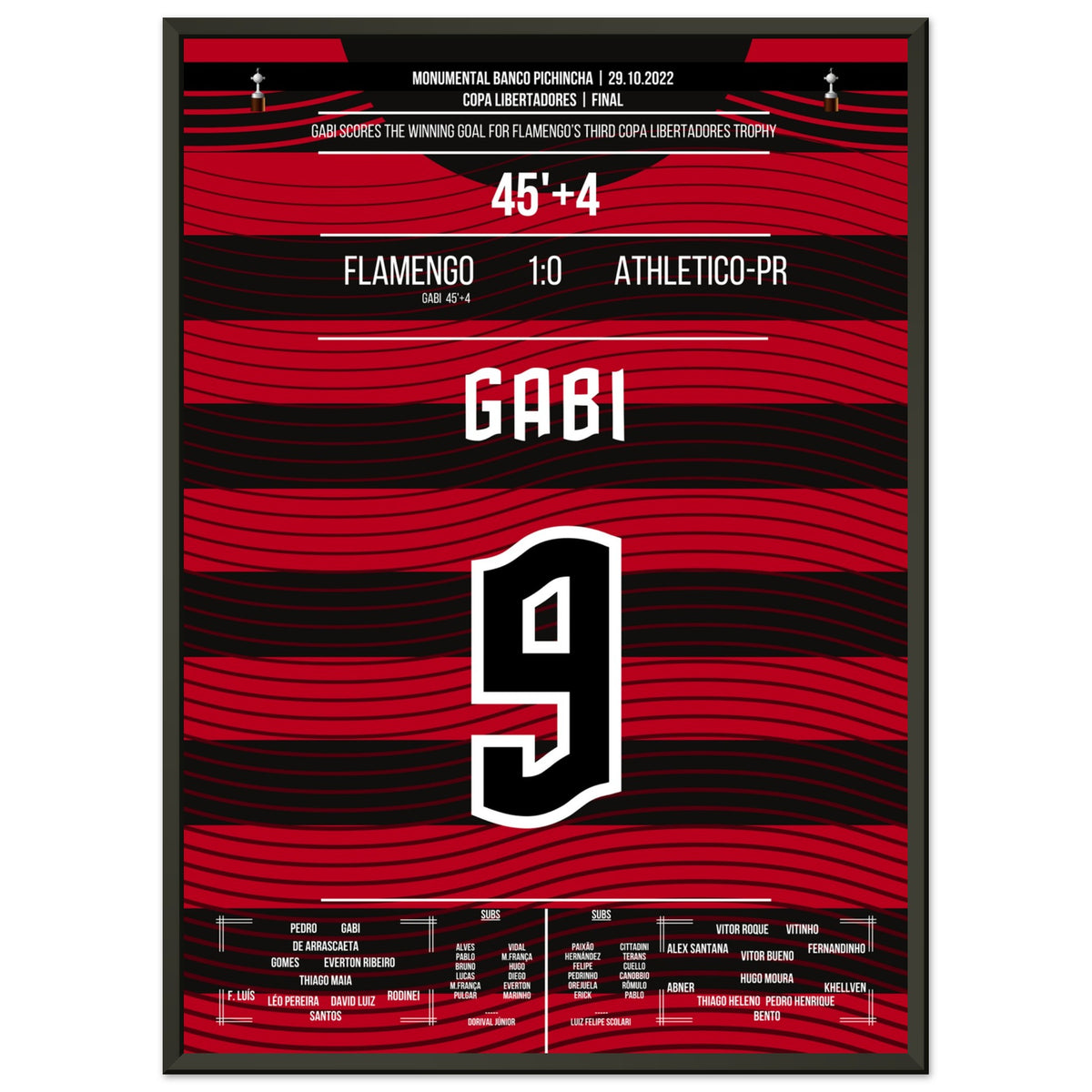 Gabi avec le but décisif pour le troisième triomphe de Flamengo en Copa Libertadores