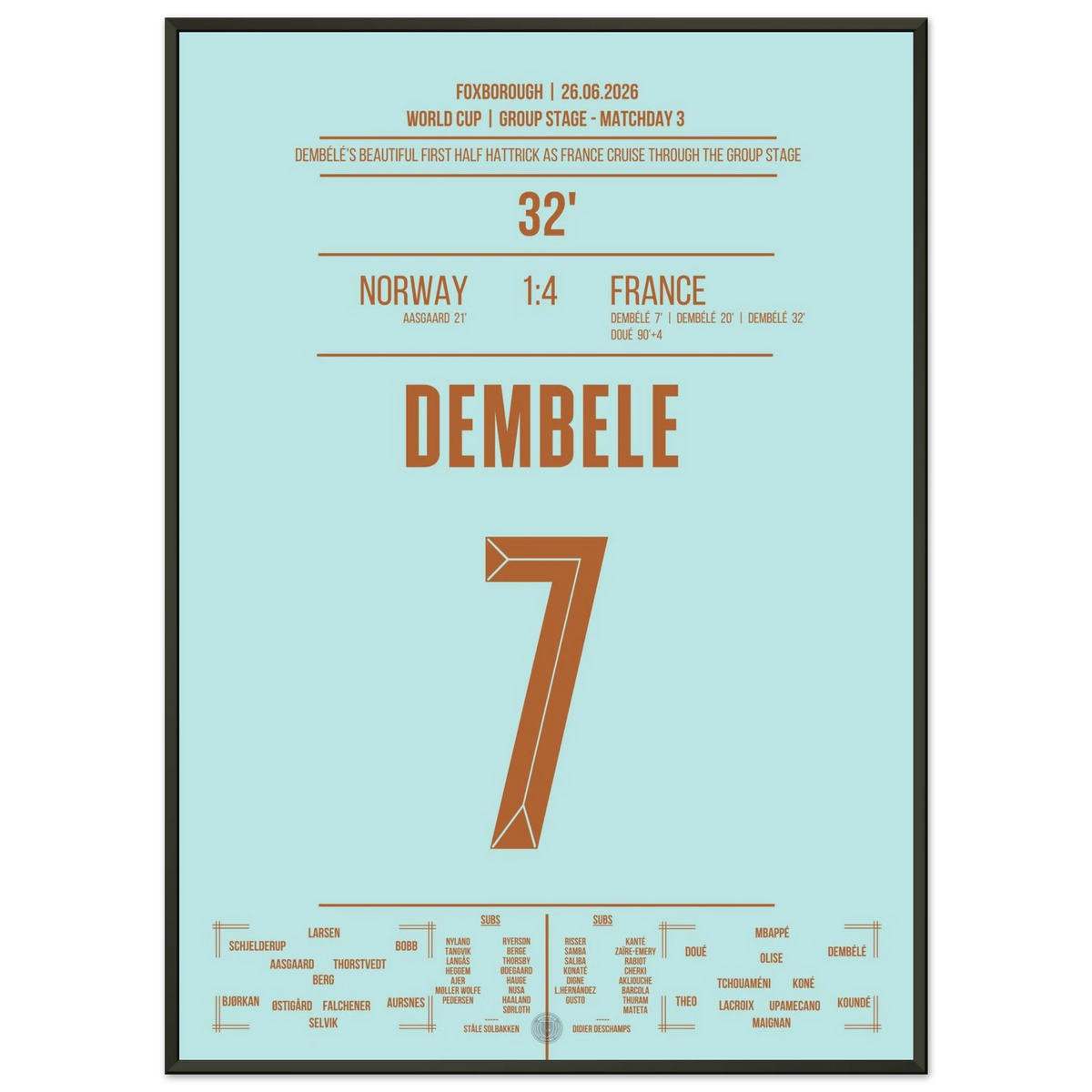 Tour du chapeau de Dembélé contre la Norvège