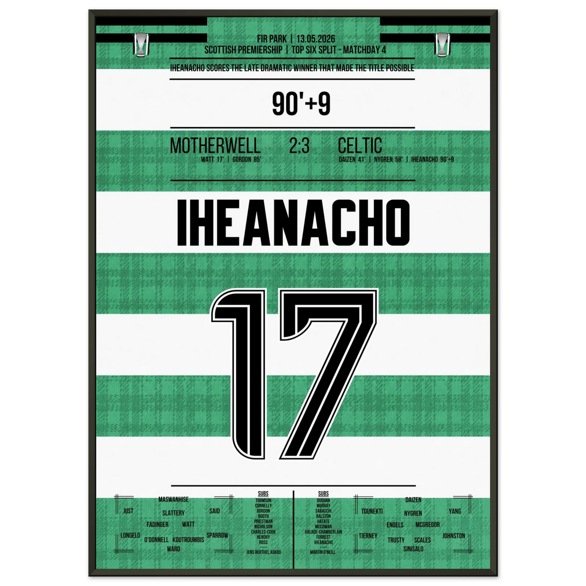Le penalty de dernière minute d'Iheanacho a rétabli le championnat du Celtic