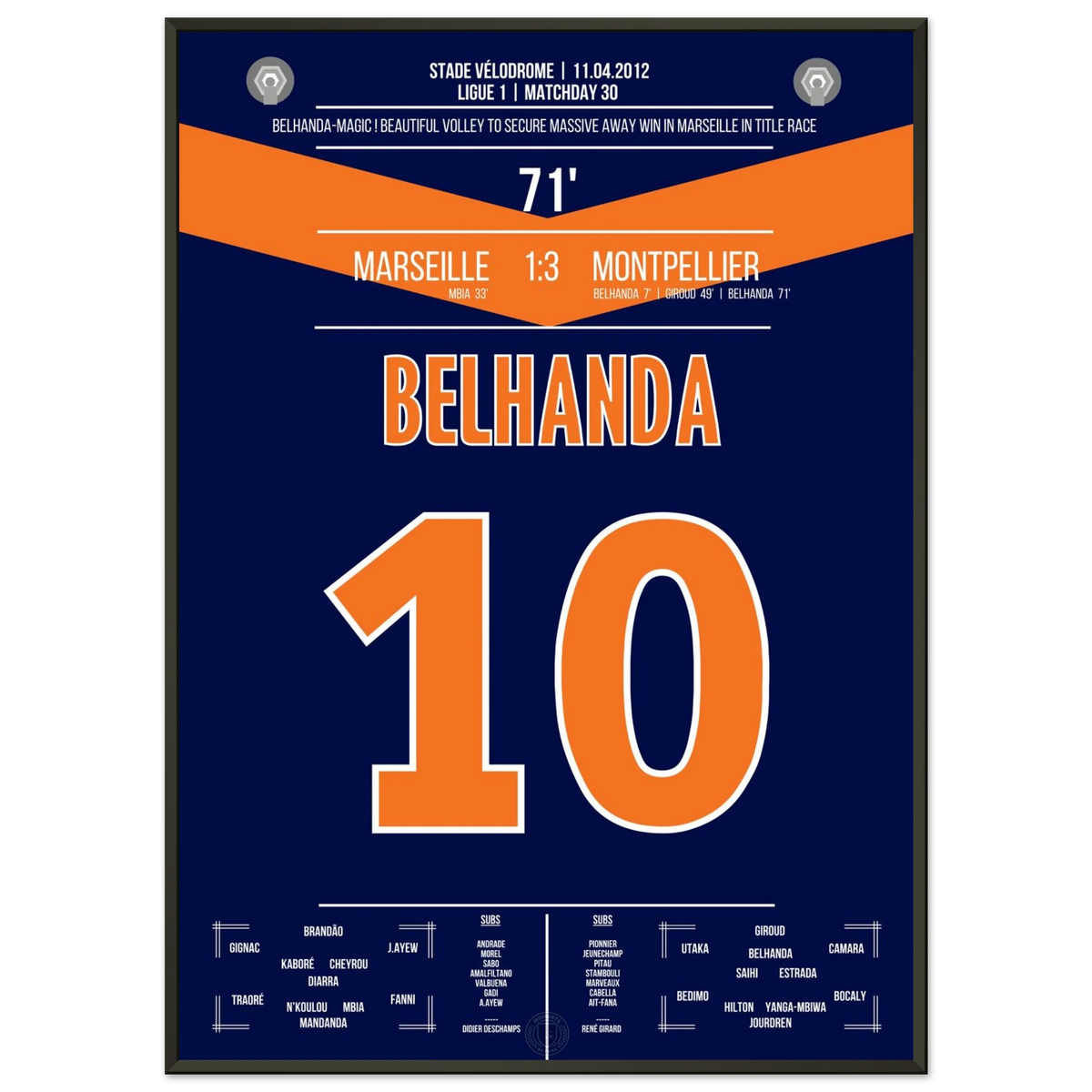 Belhanda's dream goal in the victory at Marseille during the championship season