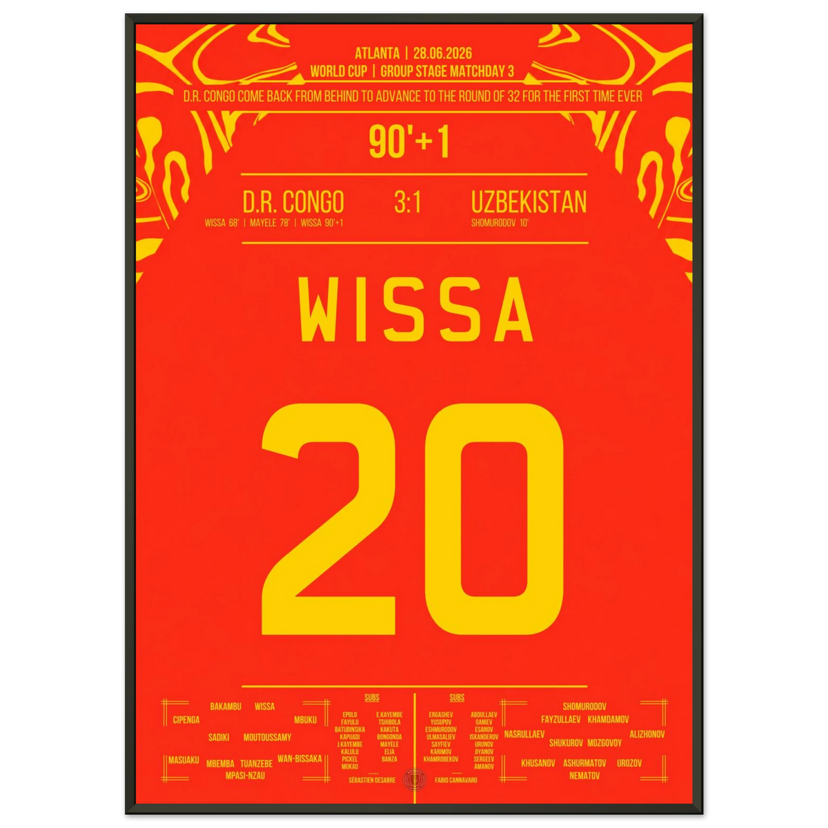 Wissa propulse la République démocratique du Congo vers sa première victoire en Coupe du monde de son histoire