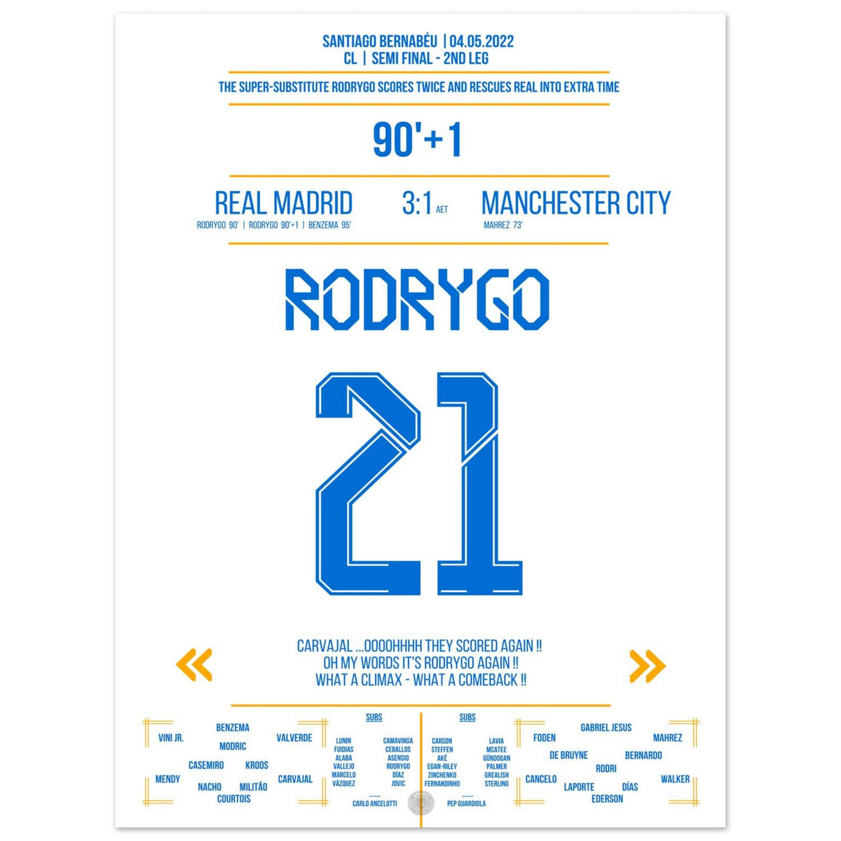 Rodrygo sauve le Real en prolongation sur le chemin de la finale 2022