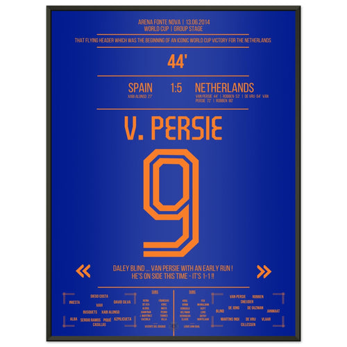 Le célèbre coup de tête en vol de Van Persie au-dessus de Casillas en 2014