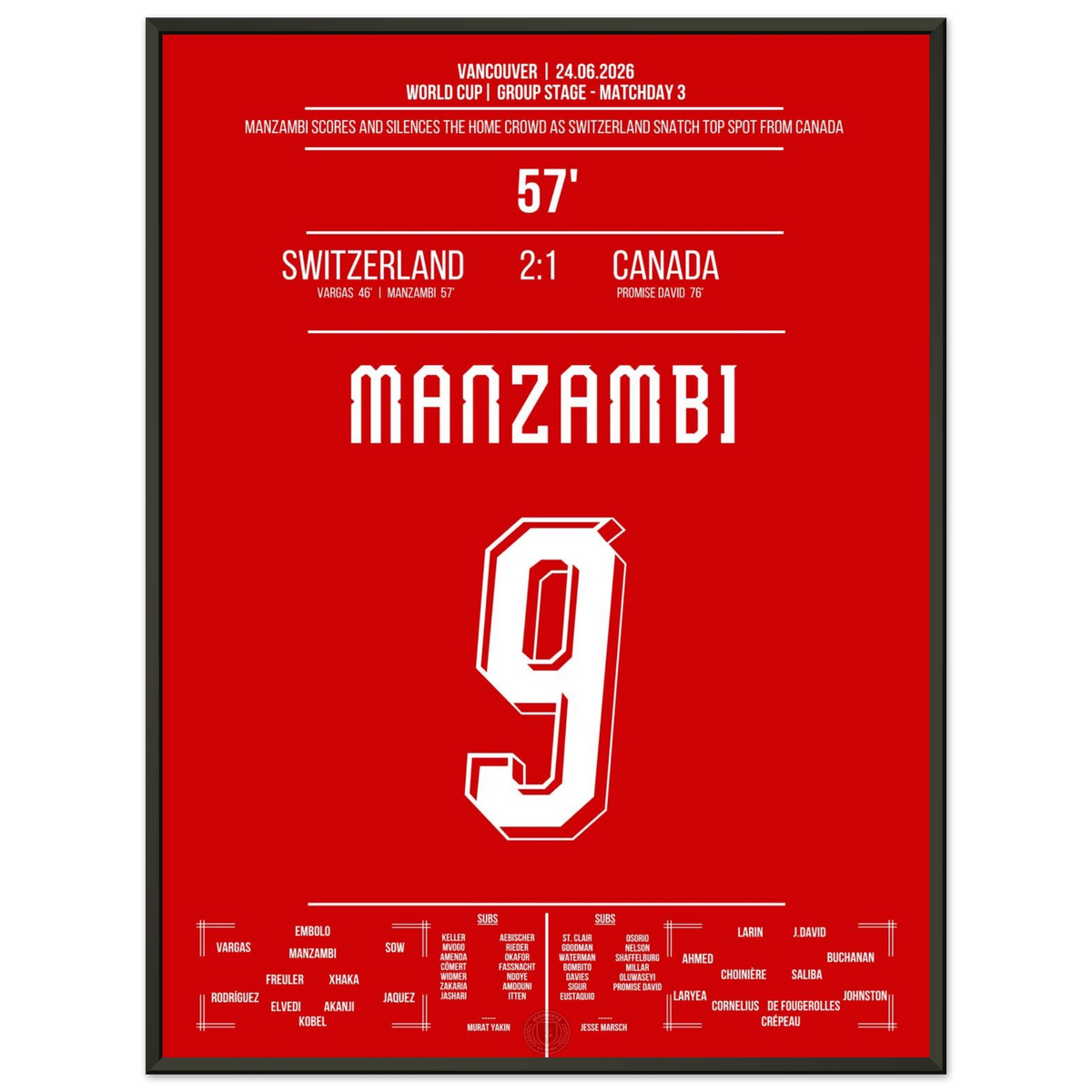 Manzambi marque à nouveau et mène l'équipe nationale à la victoire. K.o.  Tour de la Coupe du Monde