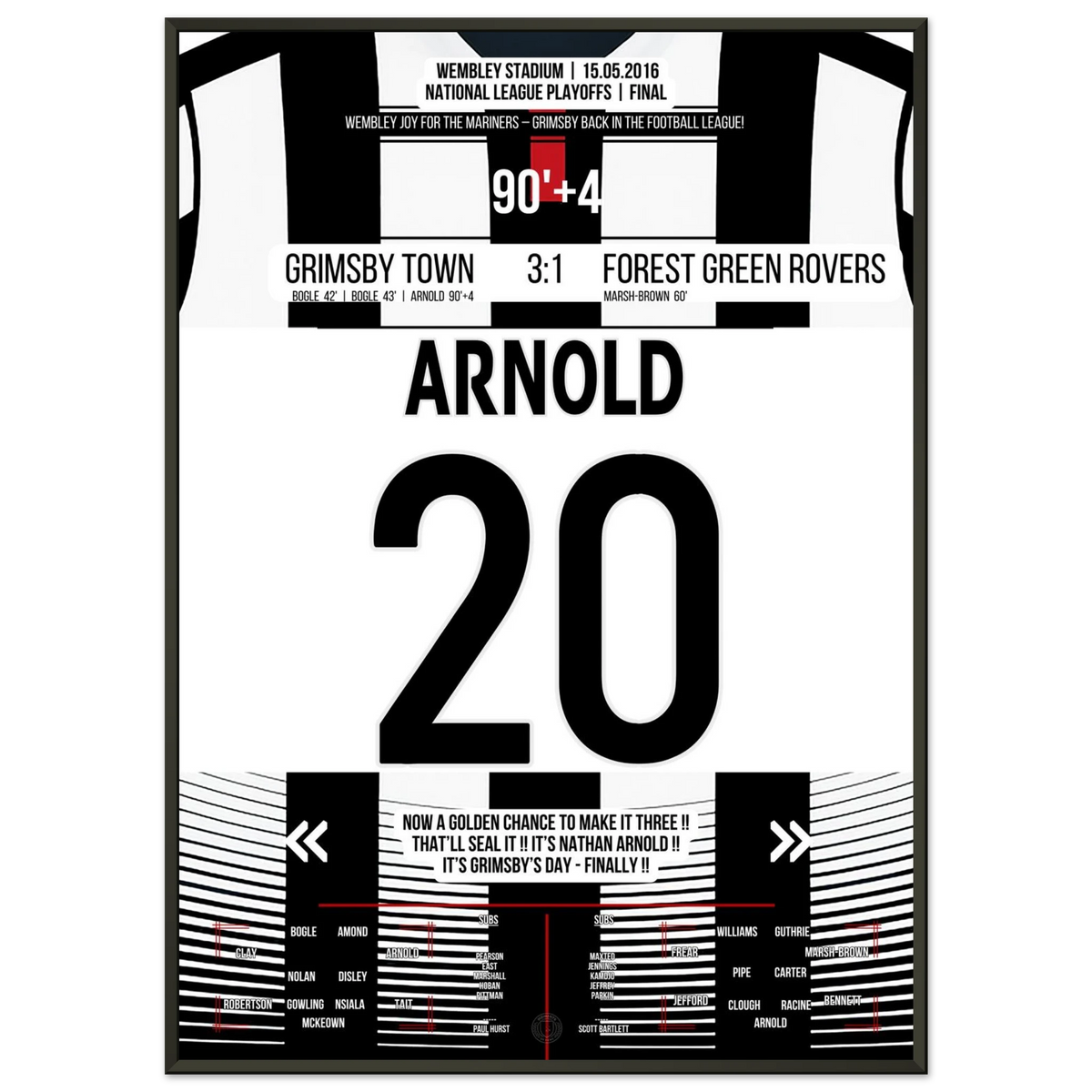 Arnold marque et Grimsby revient à l'EFL