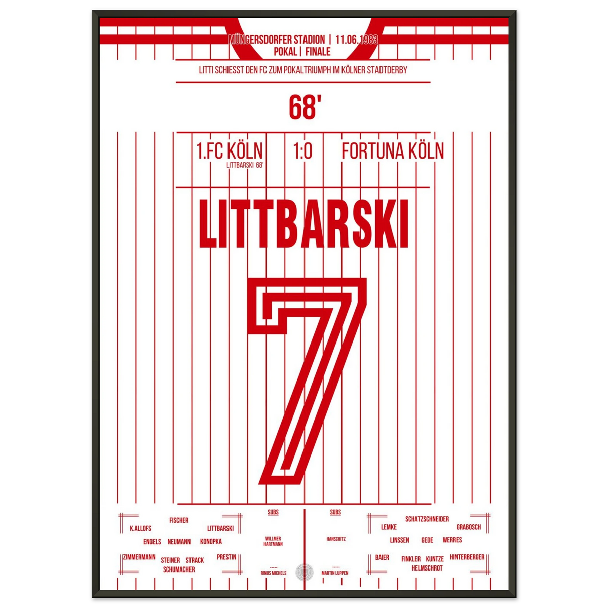 Littbarski propulse le FC vers la victoire en coupe lors du derby de la ville de Cologne en 1983