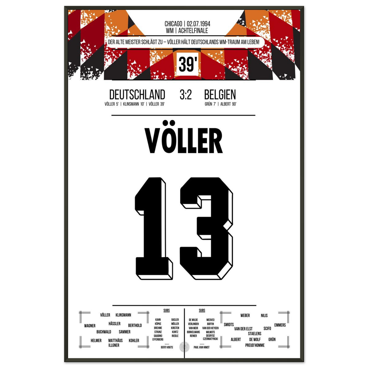 Völler trifft doppelt bei Deutschlands Sieg im Achtelfinale der WM 1994