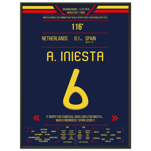 Le but d'Iniesta pour l'immortalité en finale de la Coupe du Monde 2010 contre les Pays-Bas