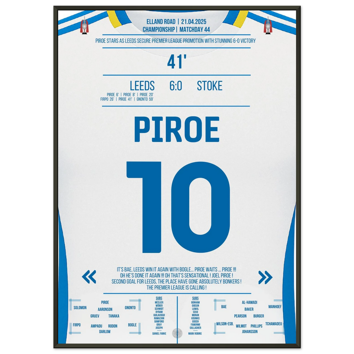 Piroe ramène Leeds en Premier League avec 4 buts !
