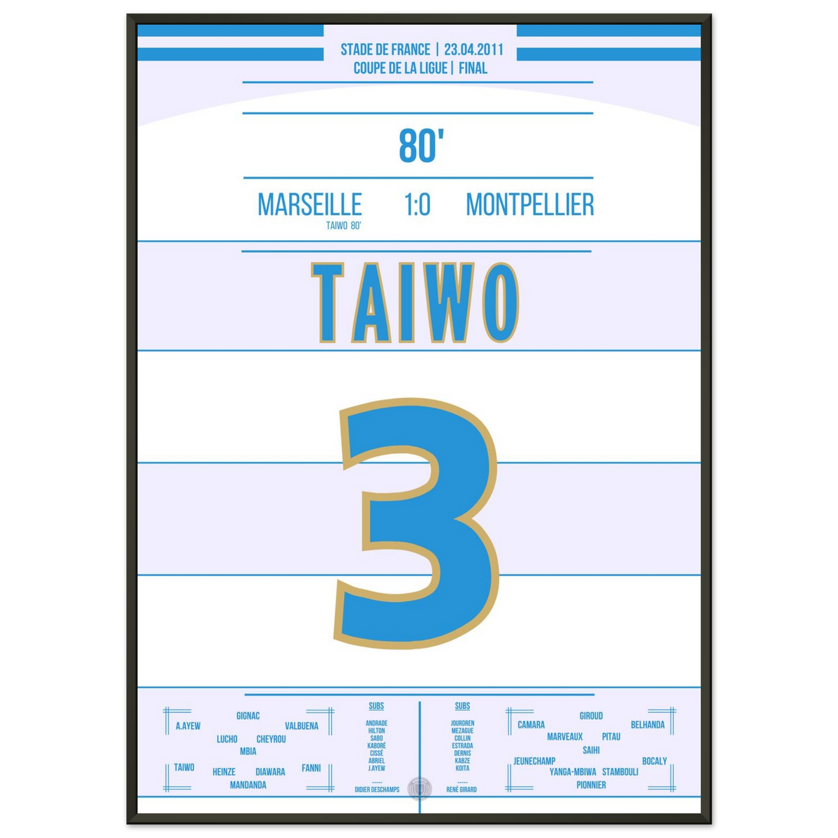Taiwo scores to secure Marseille's cup victory in 2011