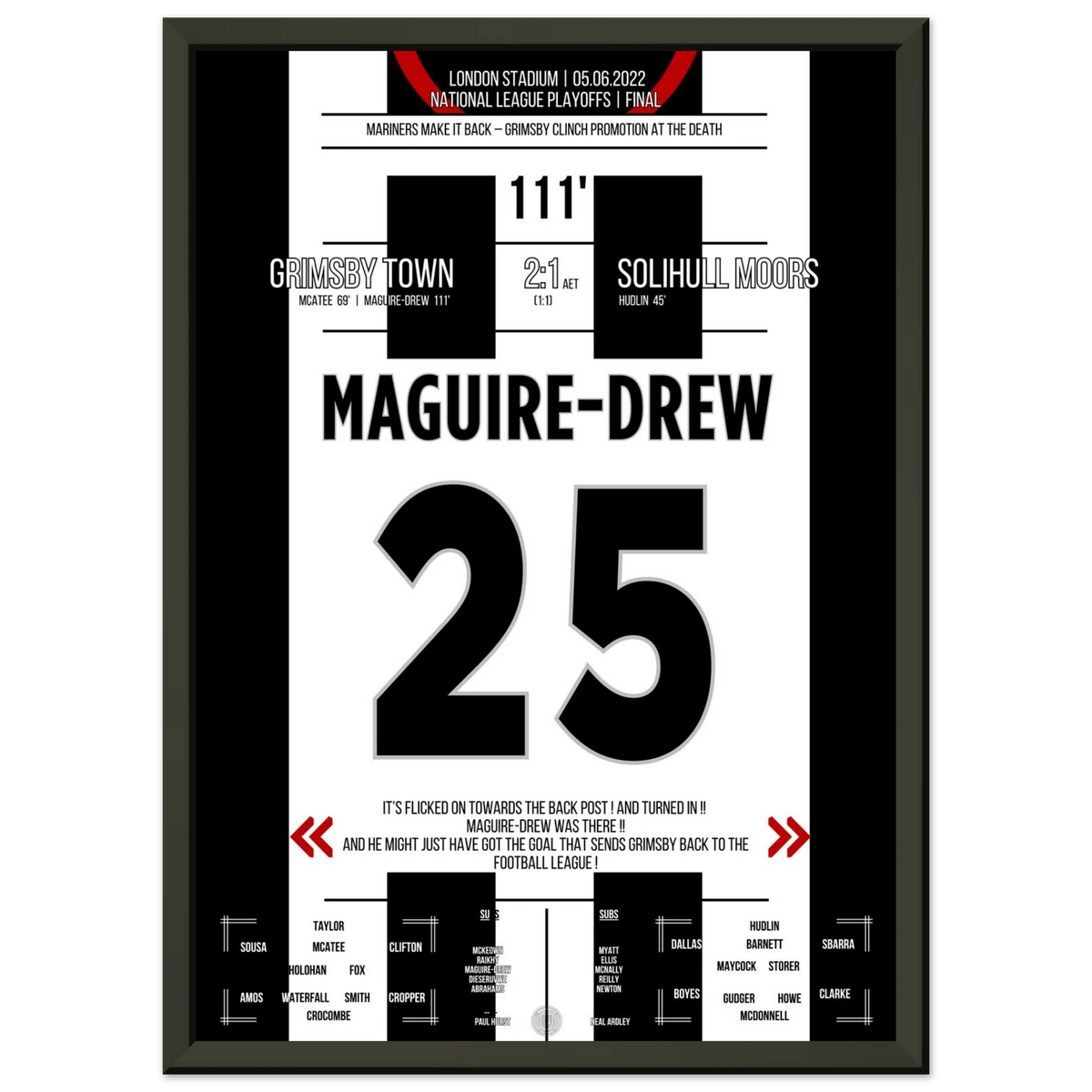 Maguire-Drew marque et Grimsby Town obtient une promotion !