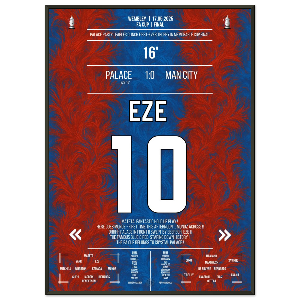 Eze propulse Palace vers son premier triomphe en coupe de l'histoire du club