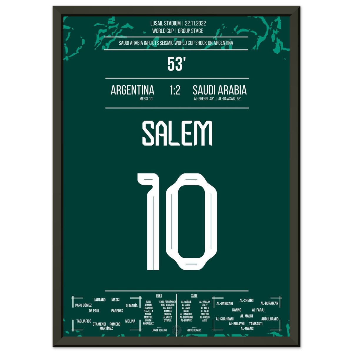Salem Al-Dawsari remporte le but contre l'Argentine, futur champion du monde