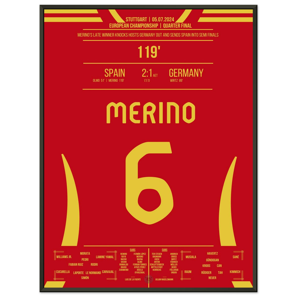 Mikel Merino mène l'Espagne en demi-finale à la dernière minute