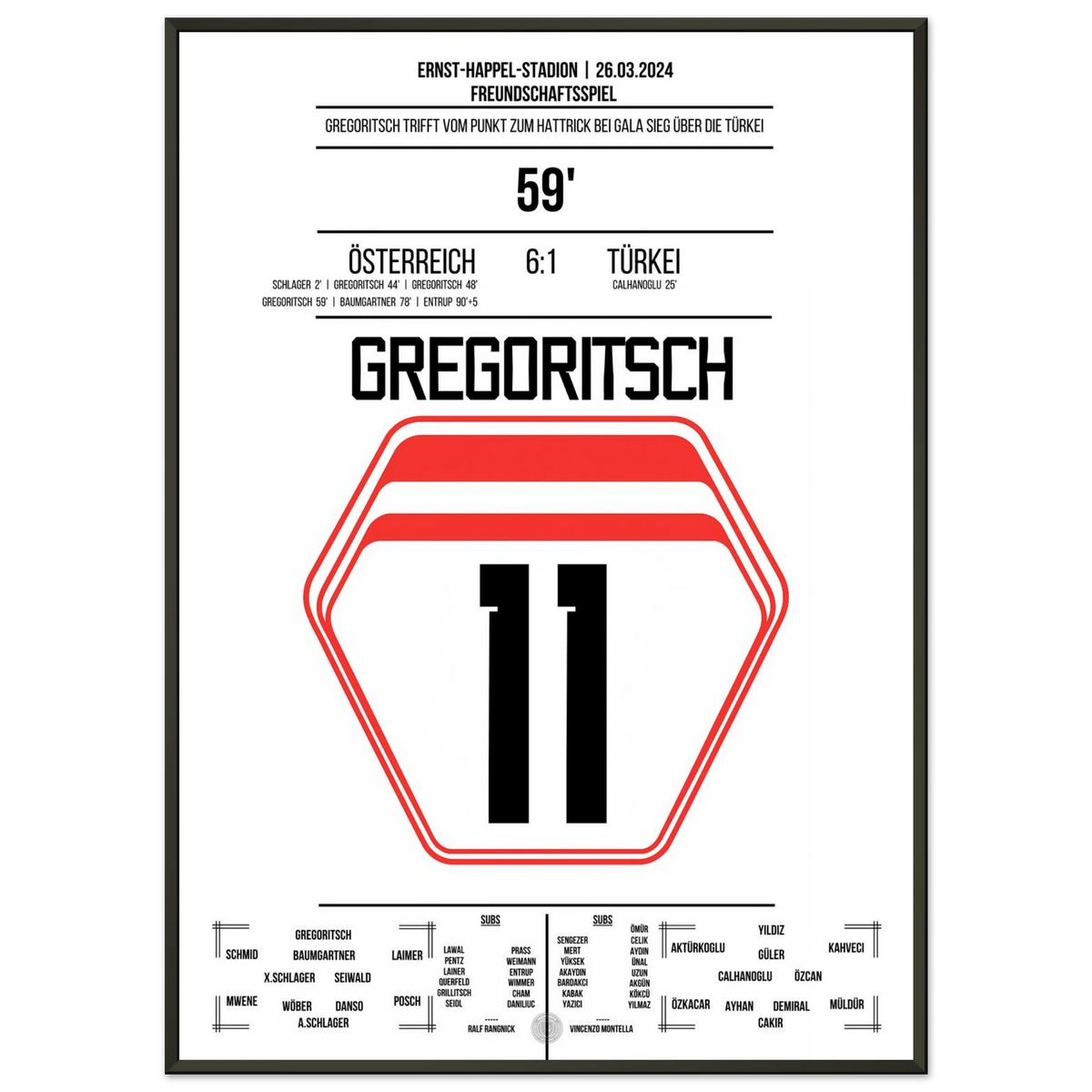 Tour du chapeau de Gregoritsch lors de la victoire 6-1 contre la Turquie