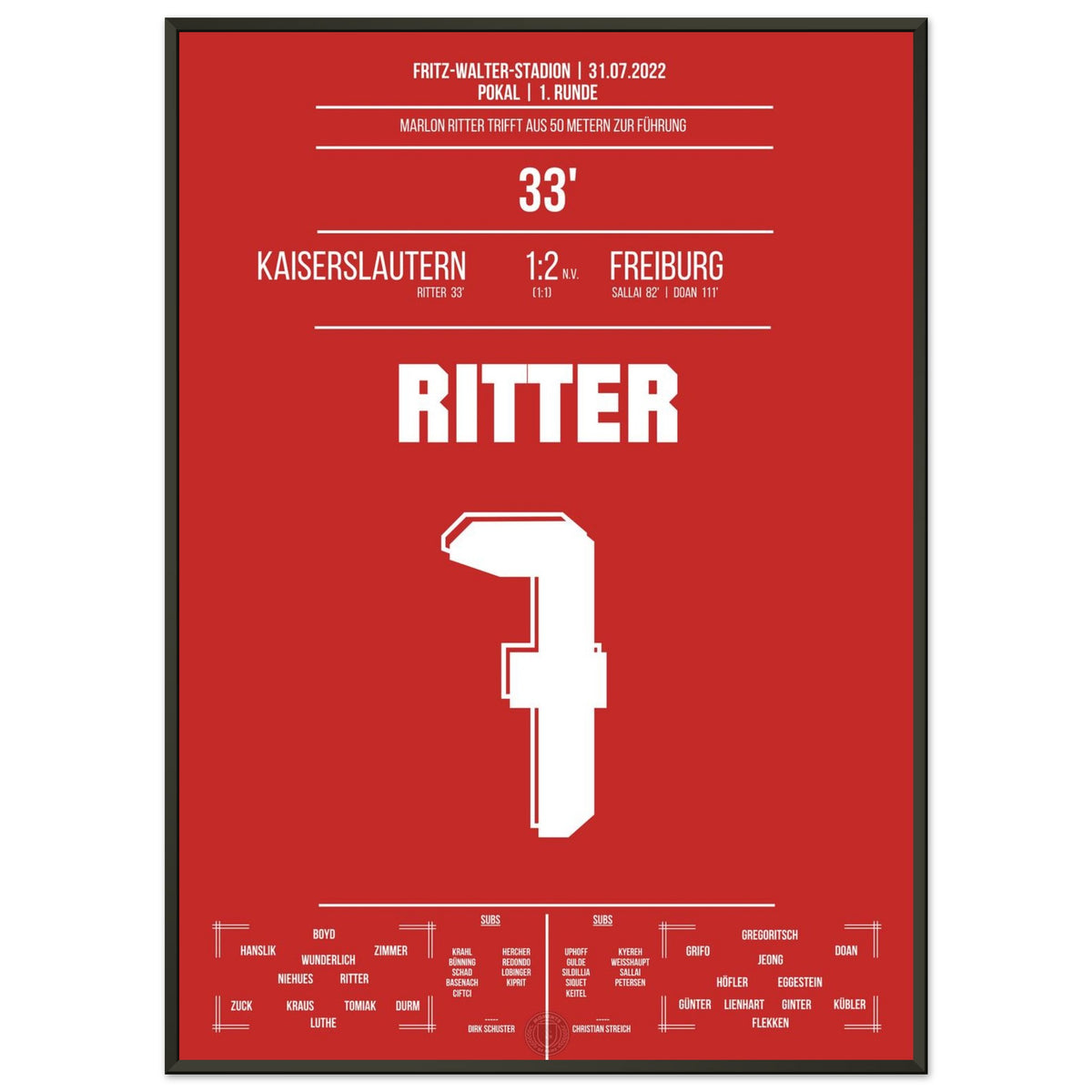 Premier but de Ritter à 50 mètres contre Fribourg