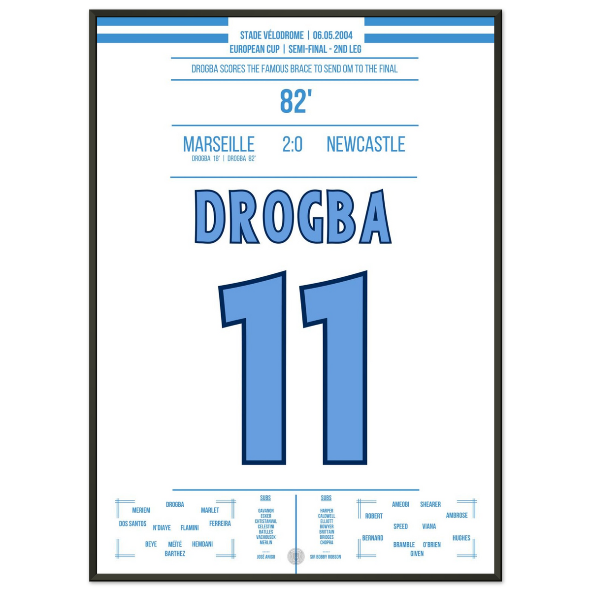 Drogba leads Marseille to the European final 2004