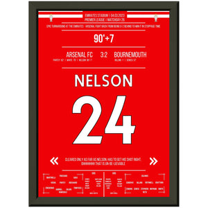 Arsenal comeback against Bournemouth - Nelson's goal in the last second