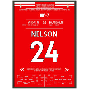 Arsenal comeback against Bournemouth - Nelson's goal in the last second