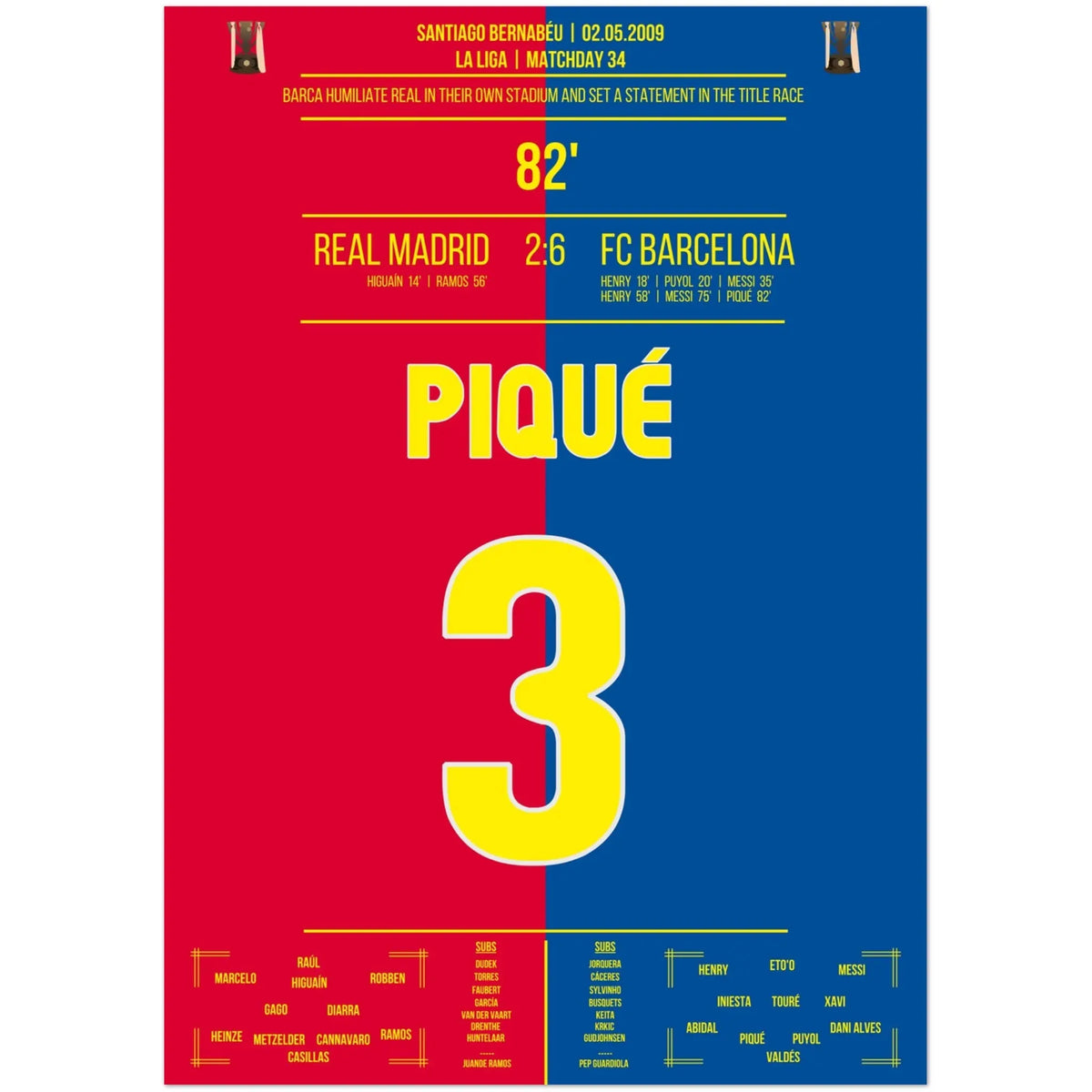 Barcelona's Machtdemonstration im Bernabéu in 2009 | Piqué's Tor