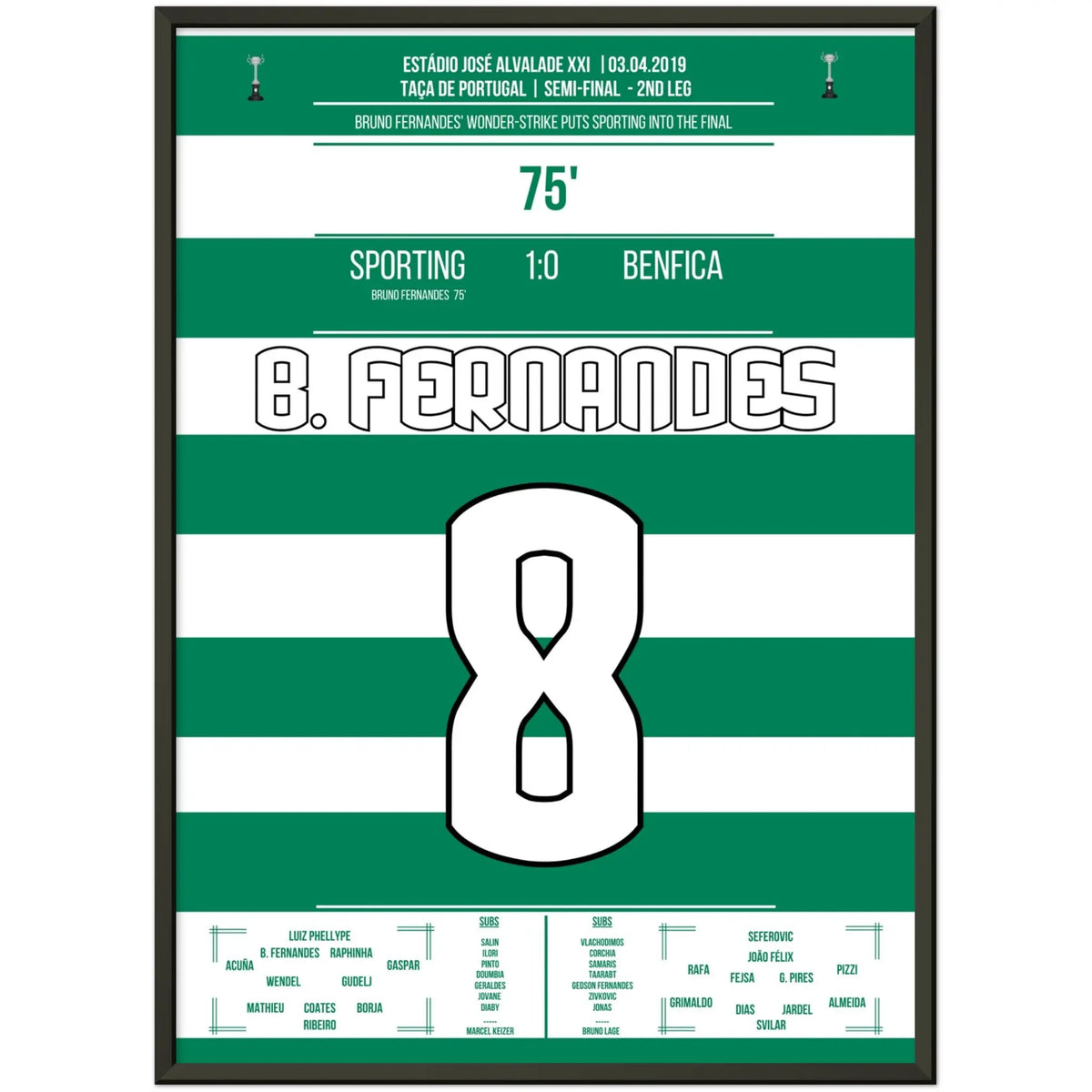 Bruno Fernandes envoie le Sporting en finale de la coupe lors du derby de 2019.