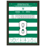 Bruno Fernandes schießt Sporting im Derby ins Pokalfinale 2019 A4-21x29.7-cm-8x12-Schwarzer-Aluminiumrahmen