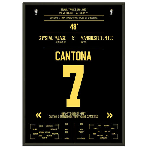 Cantona Kung Fu Tritt im Premier League Spiel ManU - Crystal Palace 1995