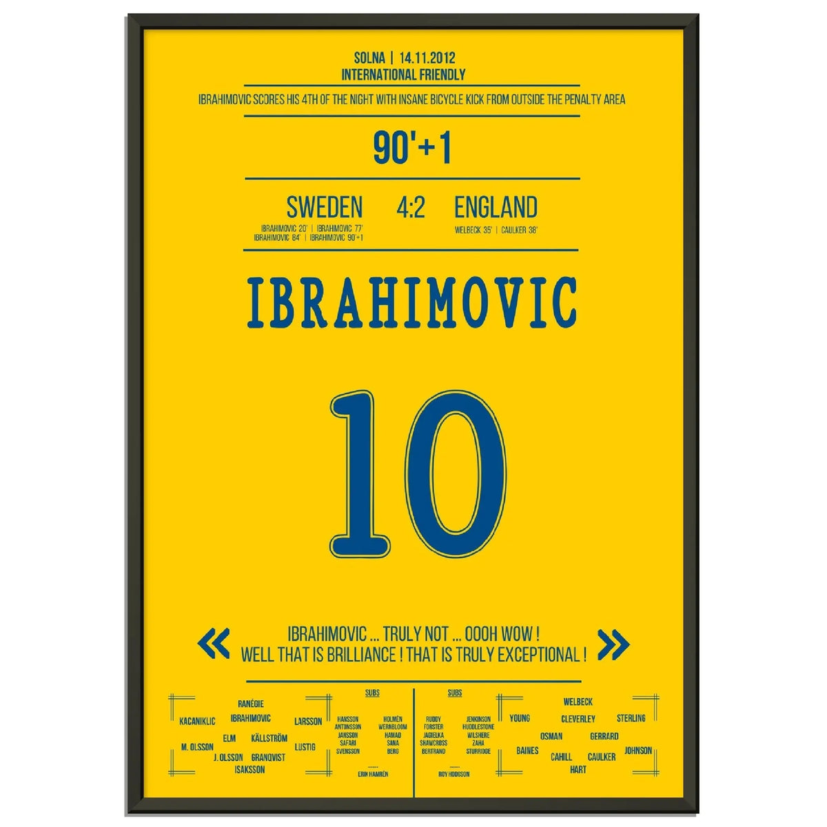 Le spectacle de Zlatan contre l'Angleterre en 2012