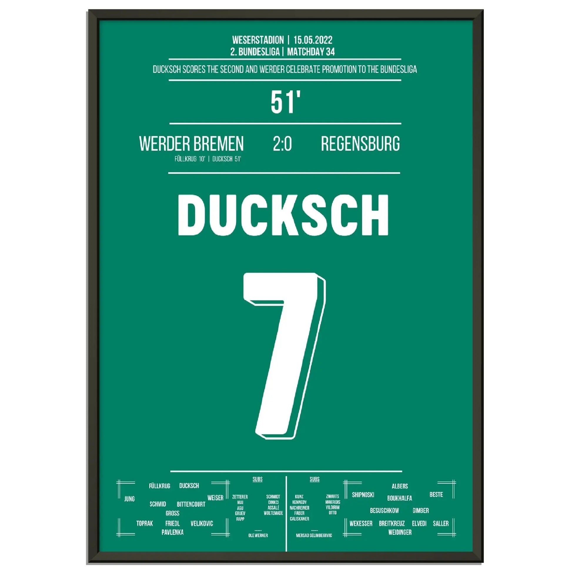 Ducksch macht Bremen's Wiederaufstieg perfekt 