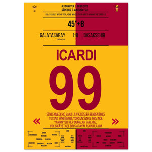 Icardi schießt Galatasaray zum Sieg gegen Basaksehir A4-21x29.7-cm-8x12-Ohne-Rahmen