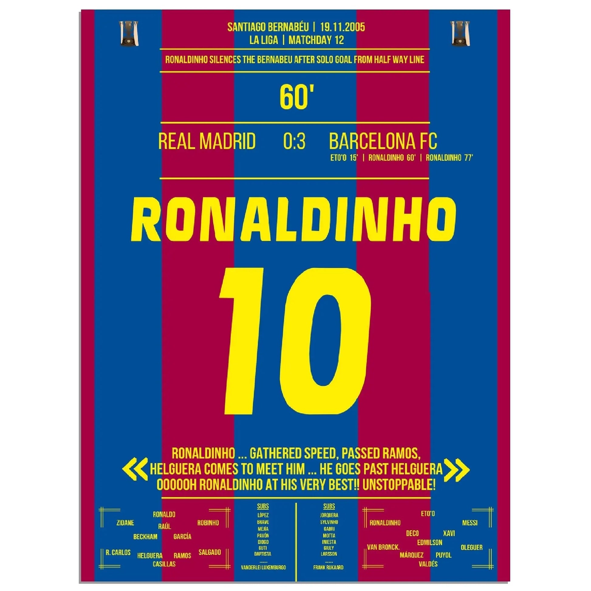 Ronaldinho's Solo Tor im Bernabeu in 2005 