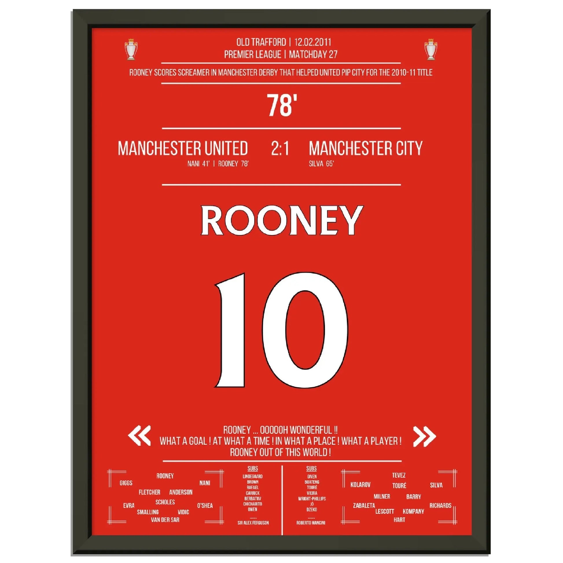 Rooneys Fallrückzieher im Manchester Derby 2011 