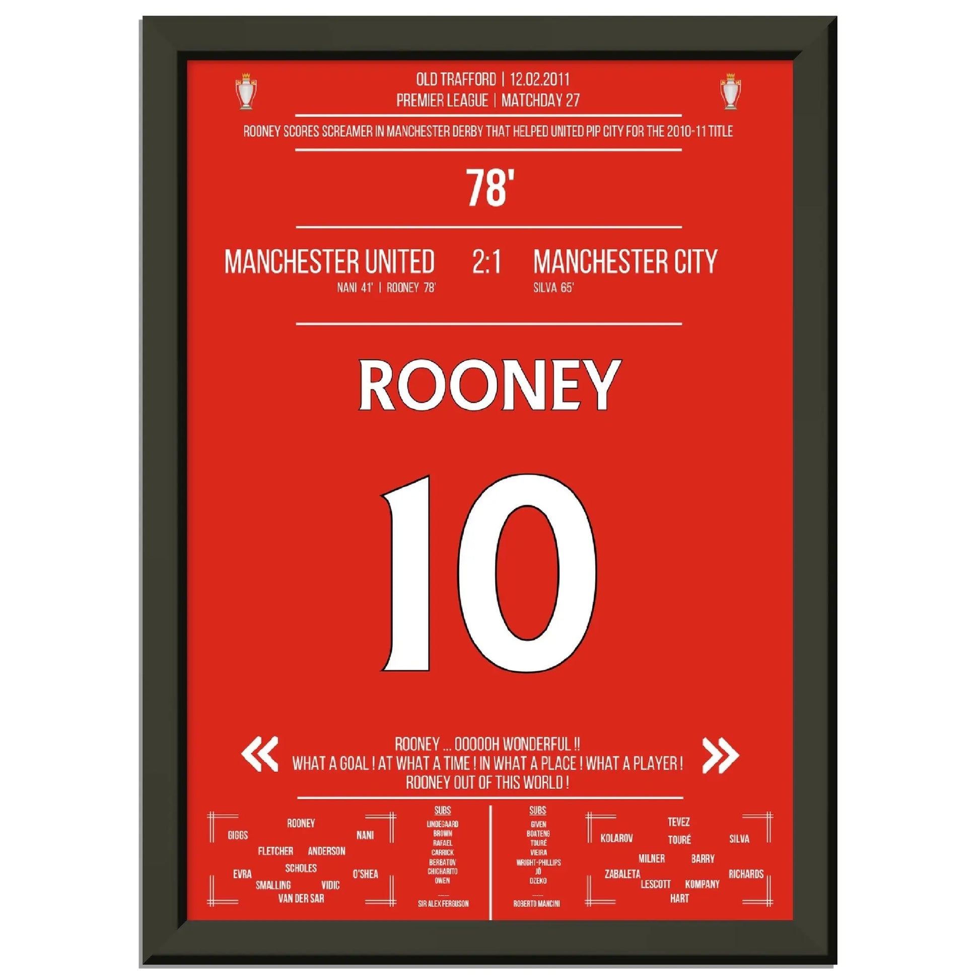 Rooneys Fallrückzieher im Manchester Derby 2011 