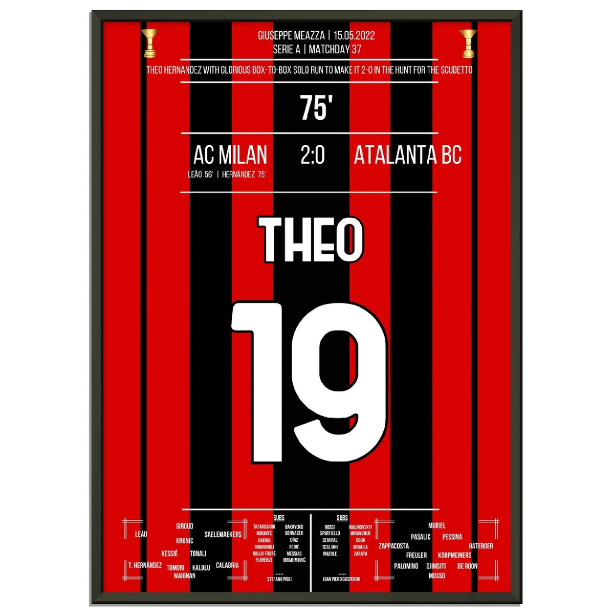 Le spectaculaire but en solo de Theo Hernández contre l'Atalanta sur la route vers le Scudetto.