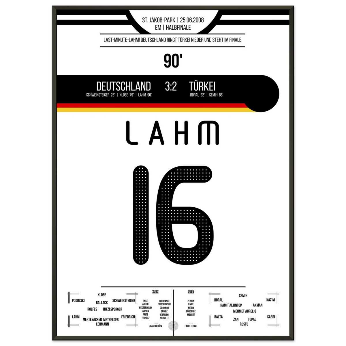 Le but de Lahm à la dernière minute en demi-finale du Championnat d'Europe contre la Turquie