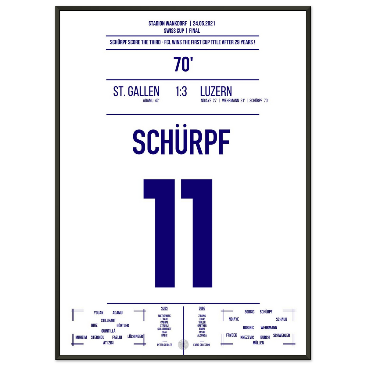 Schürpf marque et Luzernholz remporte la Coupe de Suisse