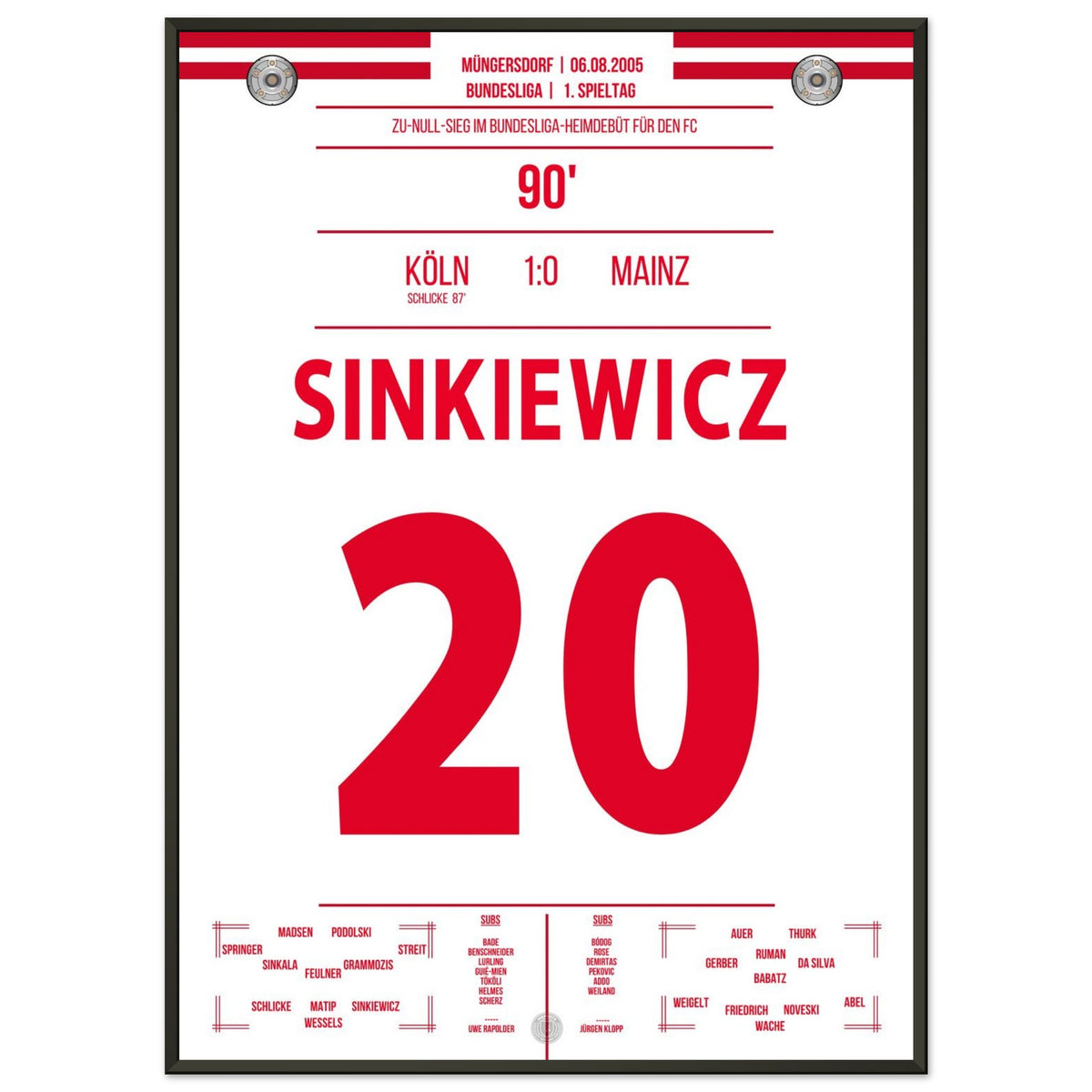 Une victoire sans encaisser de but pour les débuts de Sinkiewicz en Bundesliga