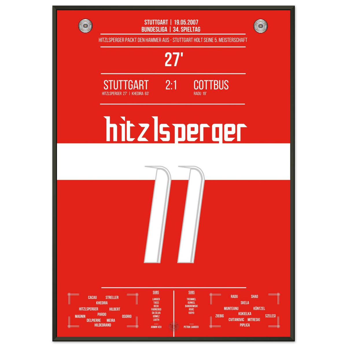 Le marteau de Hitzlsperger lors de la victoire de Stuttgart au championnat 2007