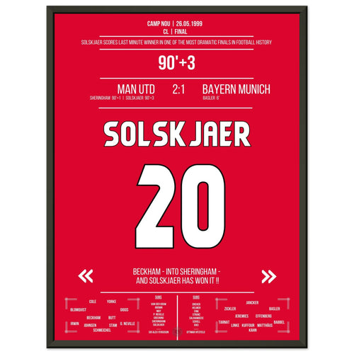 Solskjaer marque lors du comeback le plus mémorable de l'histoire en finale 1999 contre <tc>Bayern</tc>