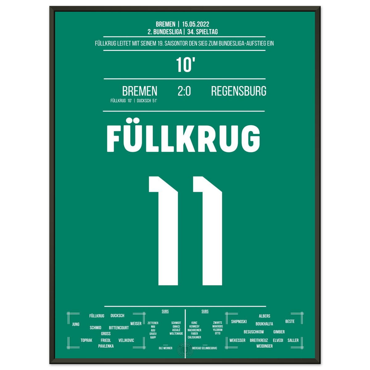 Le but d'ouverture de Füllkrug pour la montée en Bundesliga