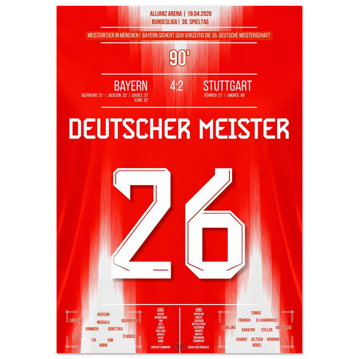 Le Bayern fête en avance son 35e championnat