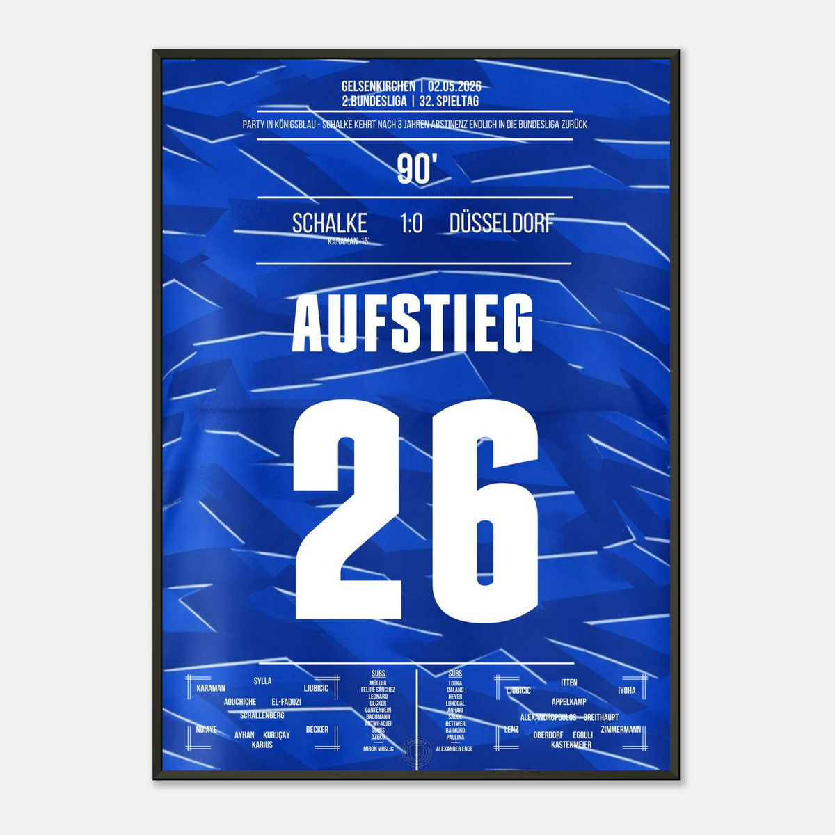 Bravo en bleu royal ! Schalke revient en Bundesliga