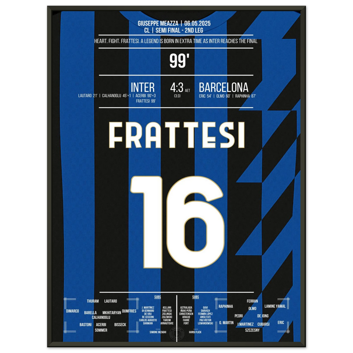 Frattesi fires Inter into the 2025 CL final