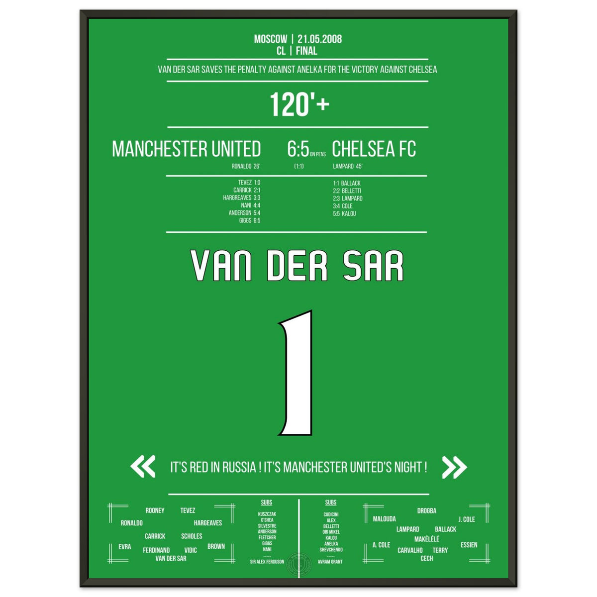 Van Der Sar, le héros des tirs au but de la finale 2008.