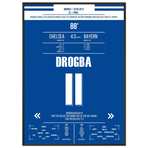 Le but de la tête de Drogba pour égaliser lors de la finale de la Ligue des champions 2012