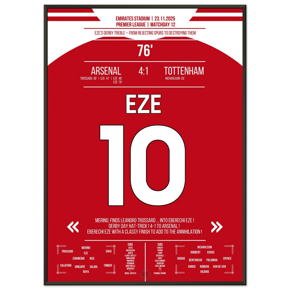 Eze stuns Spurs – A hat-trick for the history books!