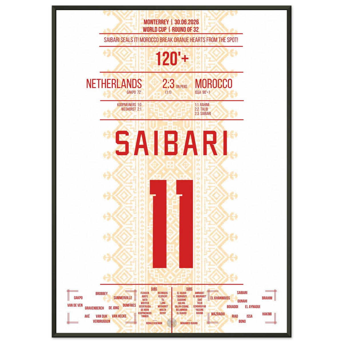 Saibari transformé ! Le Maroc remporte le match des penaltys et accède aux huitièmes de finale